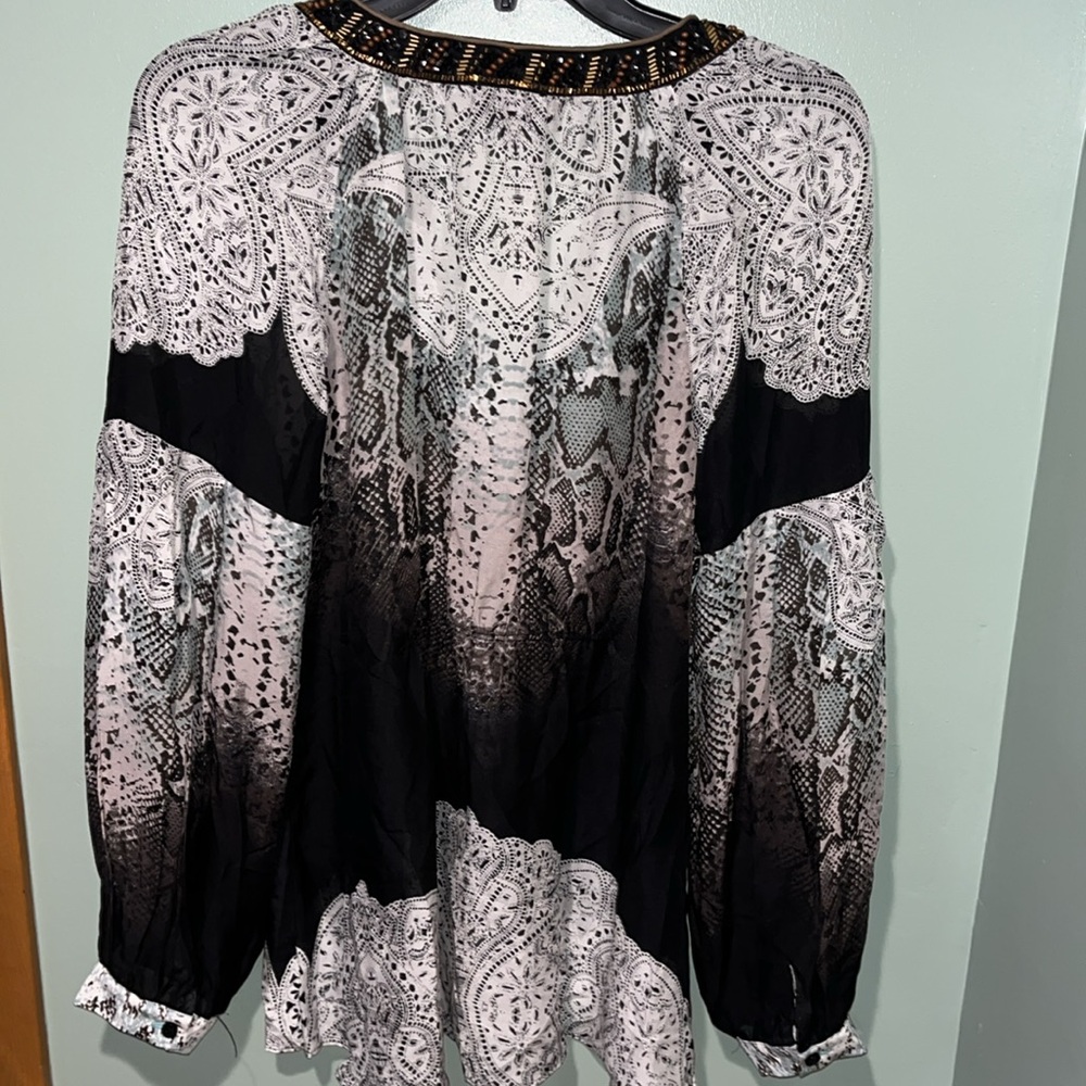 Hale Bob Silk Blouse Size Large - Picture 8 of 8
